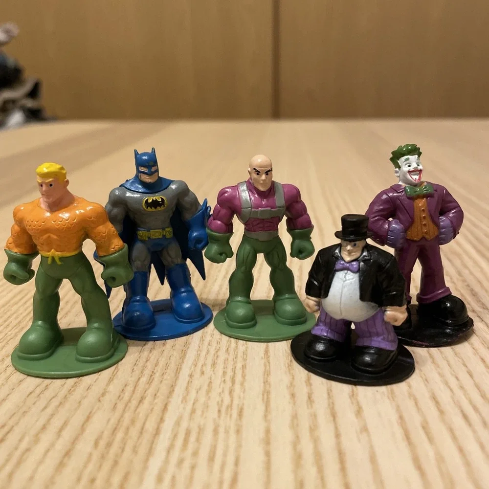 DC Comics Batman Joker Aquaman Penguin Lex Luthor Mini PVC Figures Lot 5